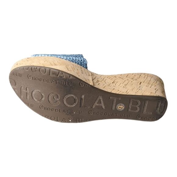 CHOCOLAT BLU Ocean Yoko Wedge Slide Sandal Size 9 - Picture 6 of 7